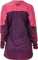 Fly Racing Women's F 16 Jersey Pink/Mauve - Lightweight Performance Motorcycle Jersey for Cruiser and Sport Bikes