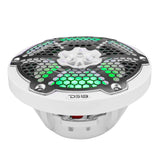DS18 NXL-M Series 8-Inch Marine and Powersports Speaker with RGB LED Lights – White Finish