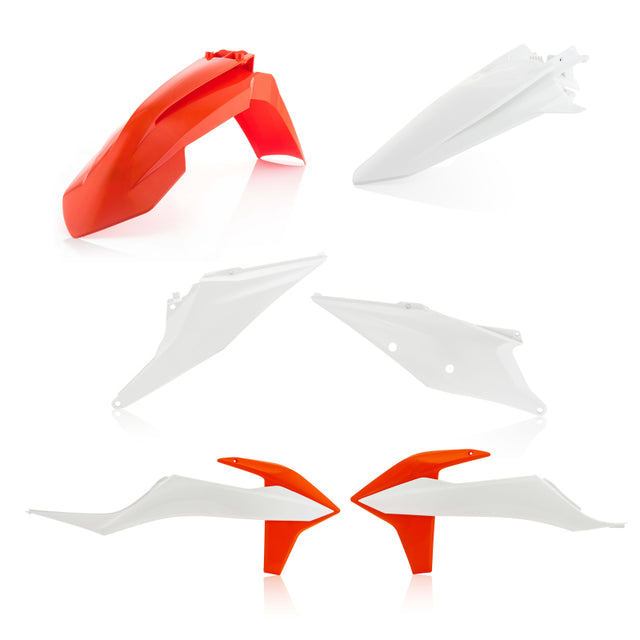 Acerbis SX125-450 and XC250/300 Plastic Kit - White for Off-Road Motorcycles (Models 2019-2022)