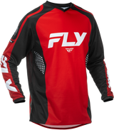 Fly Racing F 16 Jersey Red/Black/White XL - Lightweight Performance Motocross Jersey for ATV, Dirt Bike, and Off-Road Vehicles