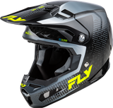 Fly Racing Formula S Carbon Protocol Helmet for Off-Road and Motocross, Black/Carbon/Grey, Fits Honda CRF250R, Kawasaki KX250, Yamaha YZ250F, Suzuki RM-Z250, and KTM SX Models