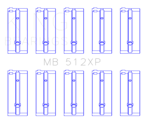 King Engine Bearings Ford Bda (Size STDX) Main Bearing Set