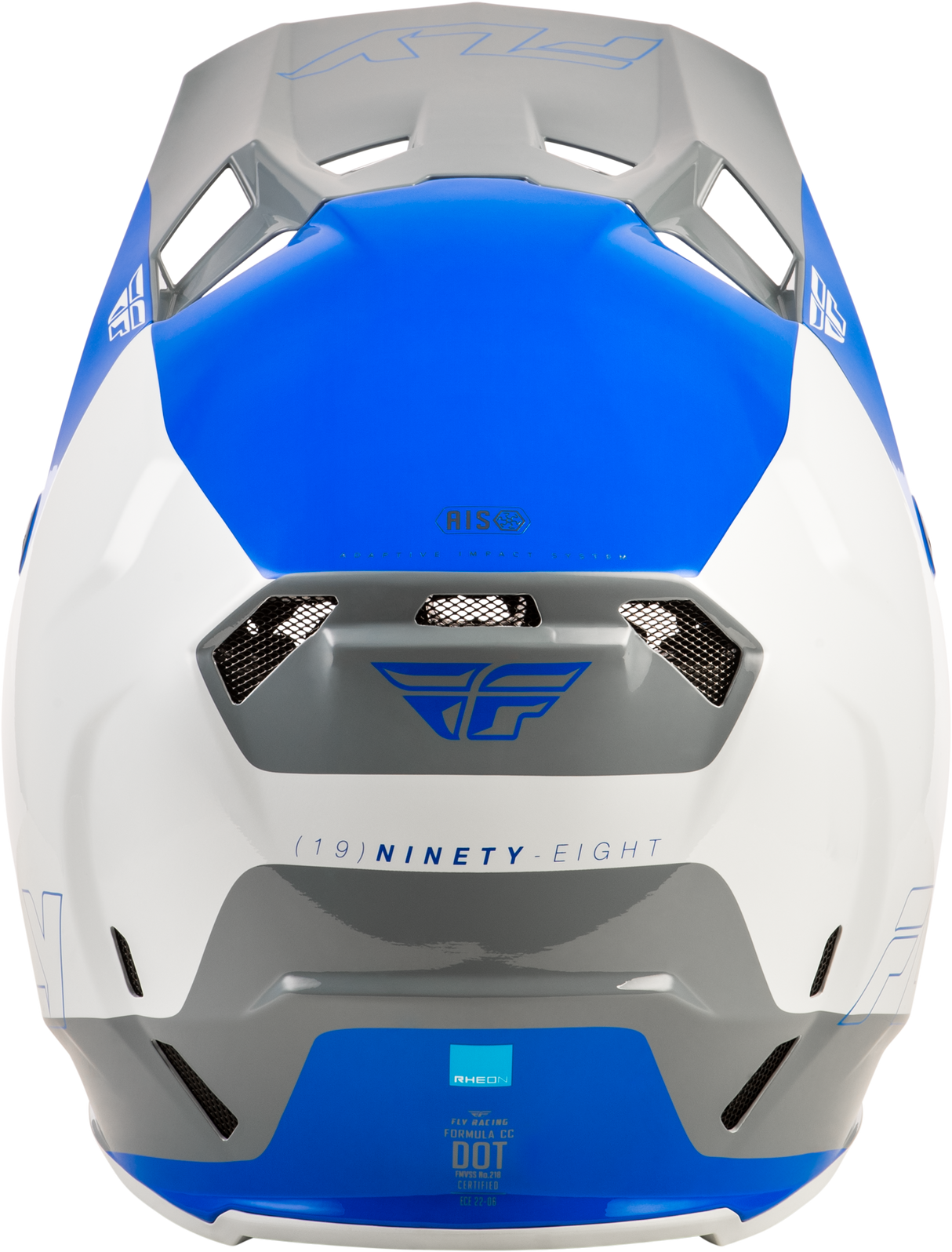 Fly Racing Formula CC Glide Helmet for ATV and Off-Road Vehicles - Blue/Light Grey/Grey