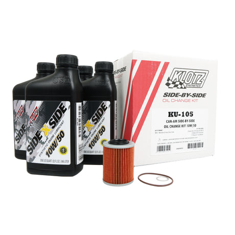 Klotz KU-105 Side-By-Side Oil Change Kit with Oil Filter for Can-Am Maverick X3 Turbo Models