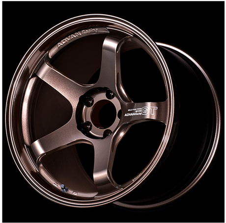 Advan GT Beyond 18x9 +38 Wheel with 5x114.3 Bolt Pattern in Racing White for Honda Accord, Toyota Camry, Ford Mustang