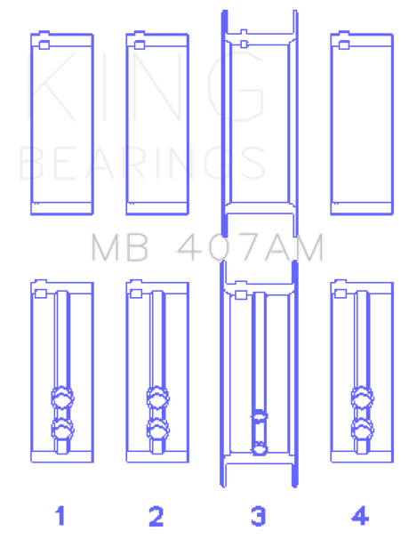 King Engine Bearings Chrysler Valient Crankshaft Main Bearings