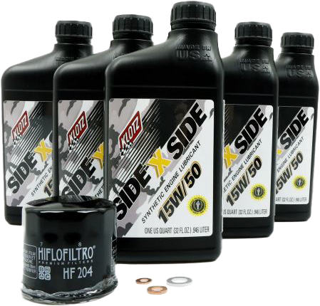 Klotz Sidexside Oil Change Kit 15W50 with Oil Filter for Yamaha YXZ 1000 R and SE Models