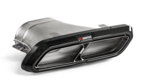 Akrapovic Evolution Tail Pipe Set for 2018 Mercedes Benz E63 W213 – High Gloss Carbon Finish