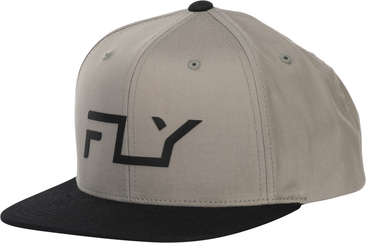 Fly Racing Fly Flow Hat Grey with Adjustable Snapback Closure - Perfect for Off-Road and Motocross Enthusiasts
