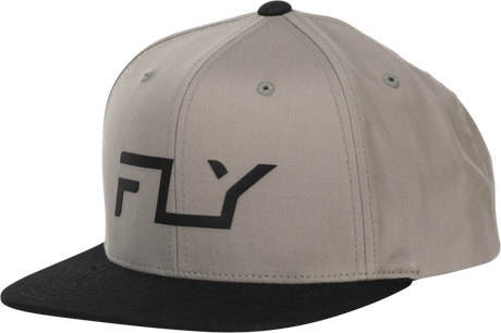 Fly Racing Fly Flow Hat Grey with Adjustable Snapback Closure - Perfect for Off-Road and Motocross Enthusiasts