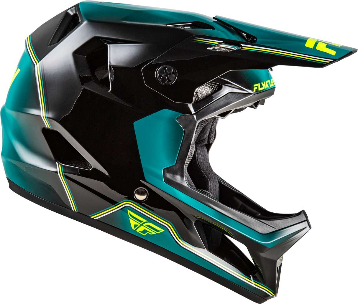 Fly Racing Yth Rayce Repeat Bicycle Helmet for Youth - Black, Teal, Hi-Vis, Size Medium