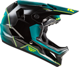 Fly Racing Rayce Repeat Bicycle Helmet Black/Teal/Hi Vis Medium - Optimized for Mountain and Road Cycling