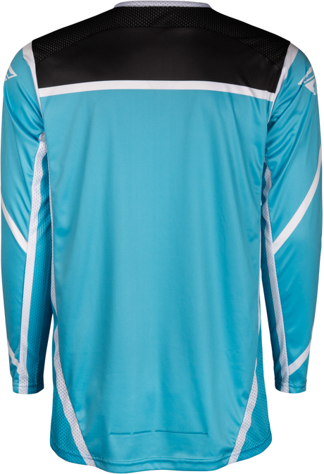 Fly Racing Lite Jersey Blue/White/Black Large - Lightweight Motorcycle Riding Jersey with Advanced Ventilation