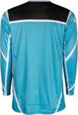 Fly Racing Lite Jersey Blue/White/Black 2X - Lightweight Motorcycle Jersey with Ventilation for Off-Road and MX Riders