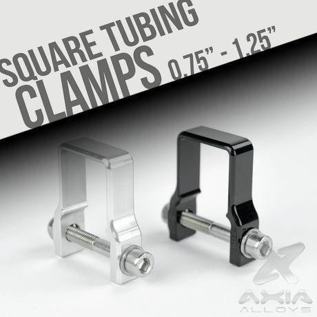 AXIA MODCLS1.0-BK 1 Inch Square Tube Clamp Mount for ATV/UTV Roll Cages