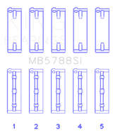 King Engine Bearings Suzuki J24B (Size +0.50mm) Main Bearing Set