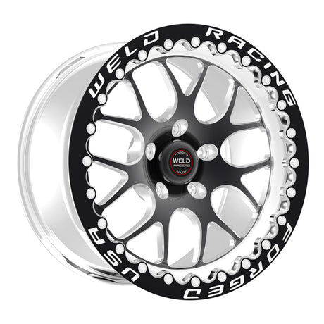 Weld S77 17x10 Inch Black Single Beadlock Wheel for 5x115mm Bolt Pattern - High Pad Design