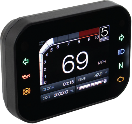 KOSO Rx 3s TFT Multifunction Meter with Vehicle Compatibility for Motorcycles and ATVs