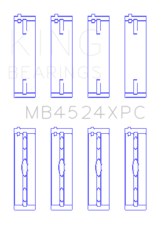 King Engine Bearings Nissan VR38DETT pMaxKote Crankshaft Main Bearing Set - Size STDX