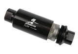 Aeromotive In-Line Fuel Filter 40-M Stainless Mesh Element ORB-10 Port (Bright-Dip Black) 2in. OD