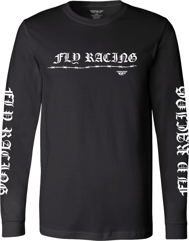 Fly Racing Barbed Wire Long Sleeve Black Shirt - XL Fit for Off-Road and Motocross Bikes