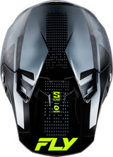 Fly Racing Formula S Carbon Protocol Helmet for Youth - Black, Grey, Hi Vis - Size XS - Includes Crash Detection & Bluetooth Connectivity