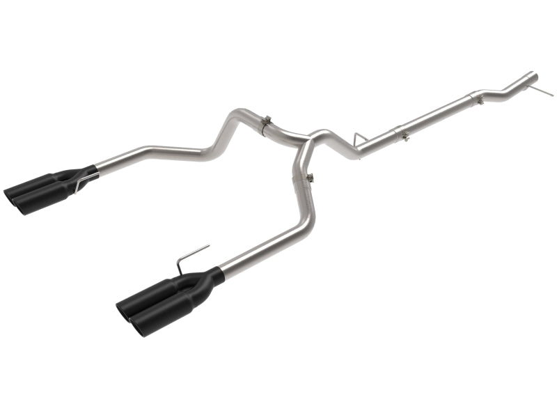 aFe Vulcan Series 3-Inch Stainless Steel DPF-Back Exhaust System with Black Tips for 2023 GMC Sierra 1500 & Chevrolet Silverado 1500 with 3.0L Turbo Diesel