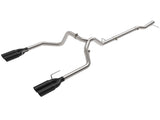 aFe Vulcan Series 3-Inch Stainless Steel DPF-Back Exhaust System with Black Tips for 2023 GMC Sierra 1500 & Chevrolet Silverado 1500 with 3.0L Turbo Diesel