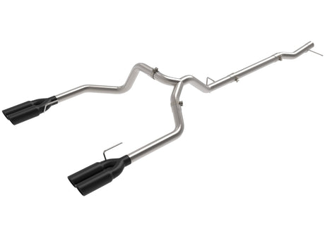 aFe Vulcan Series 3-Inch Stainless Steel DPF-Back Exhaust System with Black Tips for 2023 GMC Sierra 1500 & Chevrolet Silverado 1500 with 3.0L Turbo Diesel