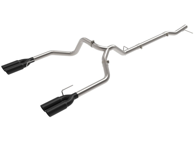 aFe Vulcan Series 3-Inch Stainless Steel DPF-Back Exhaust System with Black Tips for 2023 GMC Sierra 1500 & Chevrolet Silverado 1500 with 3.0L Turbo Diesel