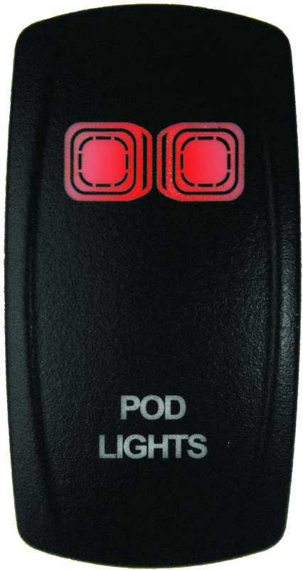 DragonFire Racing Lighted Switch On/Off Red with Durable Logo Pattern, Part Number 522615