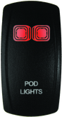 DragonFire Racing Lighted Switch On/Off Red with Durable Logo Pattern, Part Number 522615