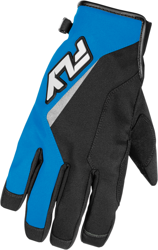Fly Racing Youth Title Gloves Blue/White YL - Motorcycle Cold Weather Gloves for Off-Road and Motocross