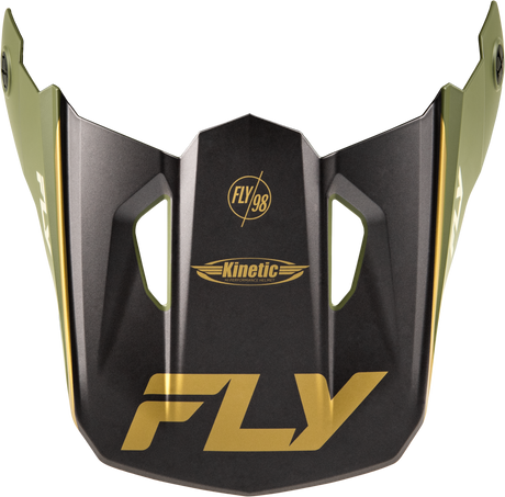 Fly Racing Kinetic Rally Helmet Visor Matte Moss Gray/Khaki/White for XL and 2XL Helmets