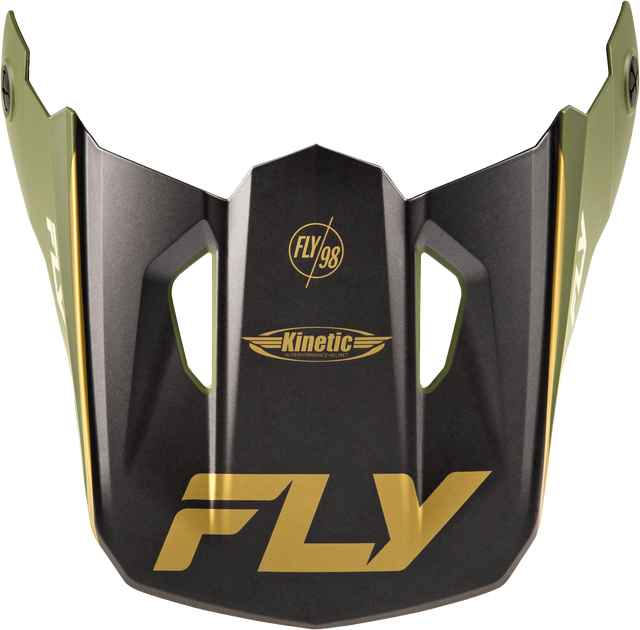 Fly Racing Kinetic Rally Helmet Visor Matte Moss Gray/Khaki/White for XL and 2XL Helmets