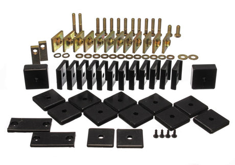 Energy Suspension Toy Land Cruiser Body Mount Set - Black | Part Number 8.4104G | Fits 1970-1978 Toyota Land Cruiser