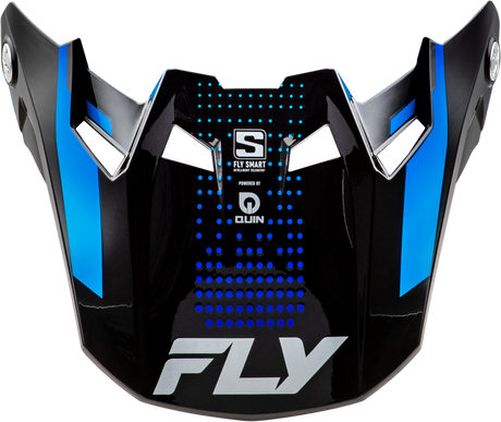 Fly Racing Formula S Carbn Protocol Visor Black Carbon with Blue Tint for XL/2X Motorcycle Helmets