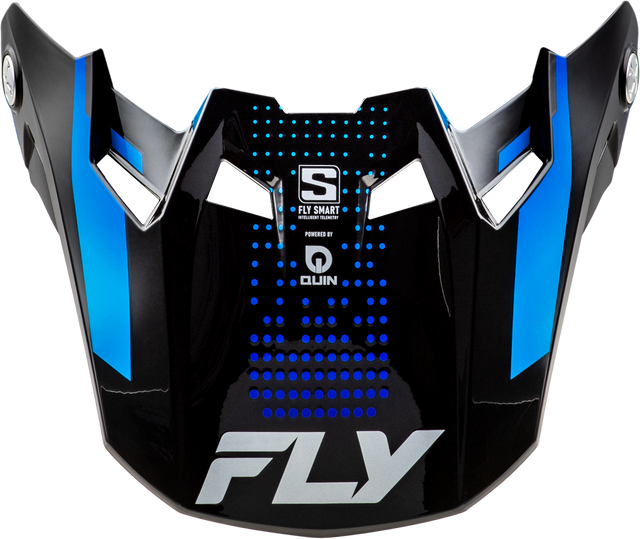 Fly Racing Formula S Carbn Protocol Visor Black Carbon with Blue Tint for XL/2X Motorcycle Helmets