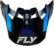 Fly Racing Formula S Carbn Protocol Visor Black Carbon with Blue Accent for Motorcycle Helmets, Medium/Large Fit