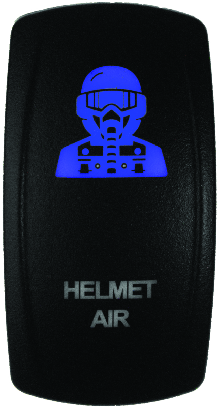 DragonFire Racing Lighted Switch Hel Air On/Off Blue - Durable Waterproof Power Switch with LED Illumination
