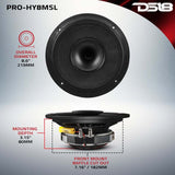 DS18 PRO-HY8MSL 8-Inch 200W RMS 8 Ohm Mid-Range Loudspeaker for Automotive Vehicles