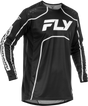 Fly Racing Youth Rayce Bicycle Jersey - Black/White, Youth Fit, Model 379-050YL, Perfect for Mountain and Road Biking