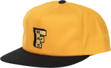 Fly Racing Varsity Hat Mustard with Adjustable Snapback for Motorcycle and Off-Road Vehicles