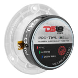 DS18 PRO-TW1L 3.8-inch Super Bullet Tweeter with RGB LED Lights, 120 Watts RMS, 1-inch Aluminum Voice Coil, 4 Ohm, Pair for Car Audio Systems