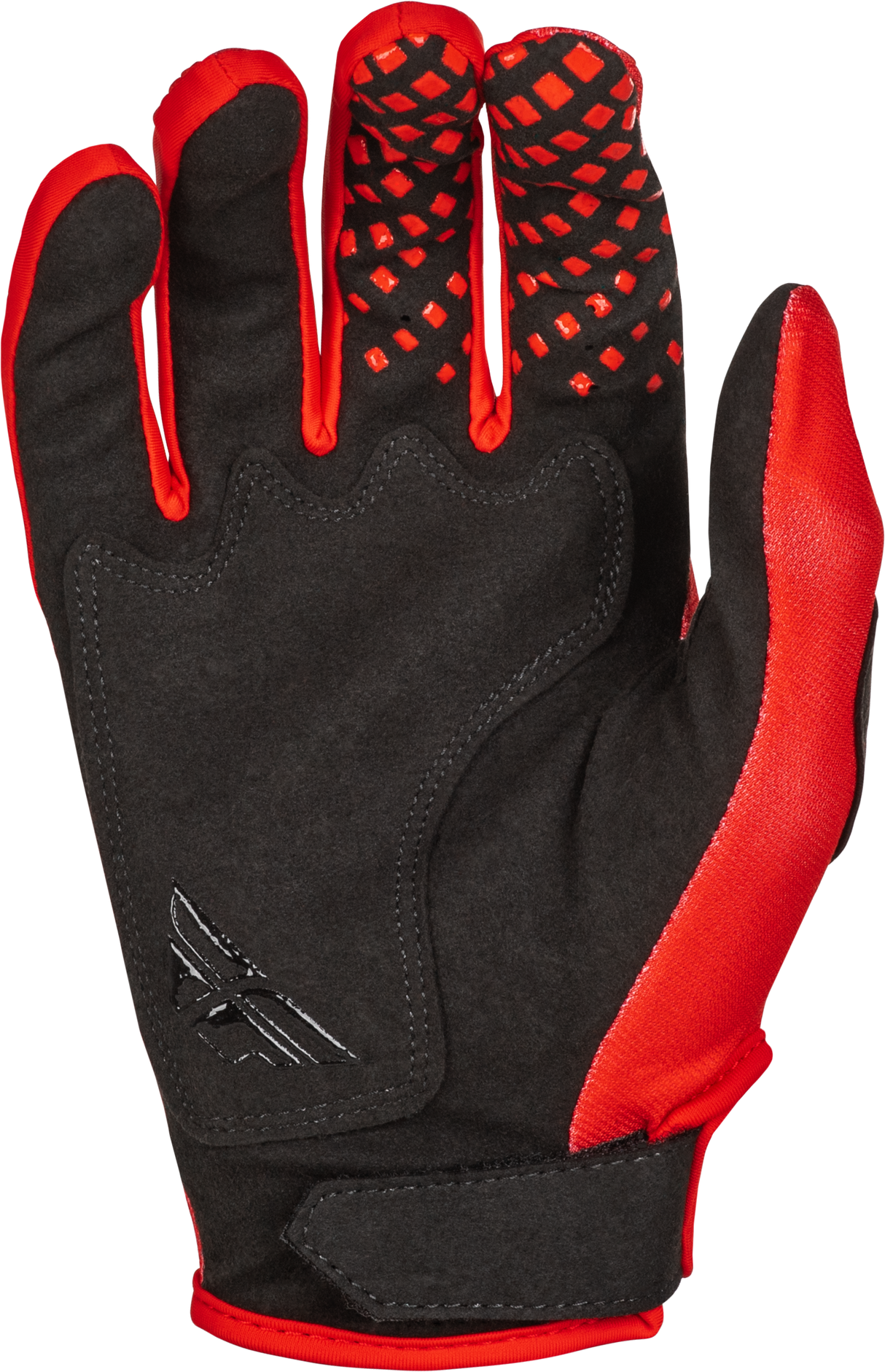 Fly Racing Youth Kinetic Center MX Gloves Red/Black – Offroad Motorcycle Gloves for Youth Medium Fit