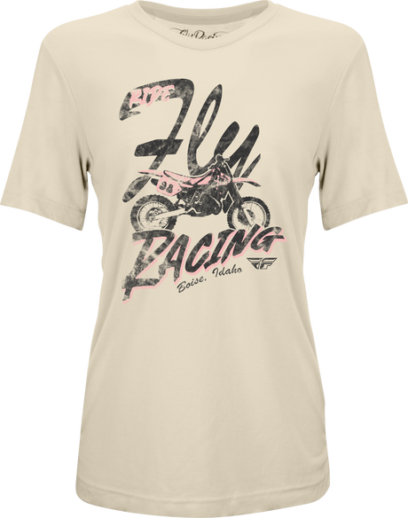 Fly Racing Women's Vintage Tee Bone Medium - Comfortable Crew Neck T-Shirt for Motocross and Off-Road Vehicles