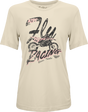Fly Racing Women's Vintage Tee Bone Medium - Comfortable Crew Neck T-Shirt for Motocross and Off-Road Vehicles
