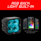 XK GLOW 20W RGB Pod Lights with Driving Beam Pattern - Fits Off-Road Vehicles and Trucks