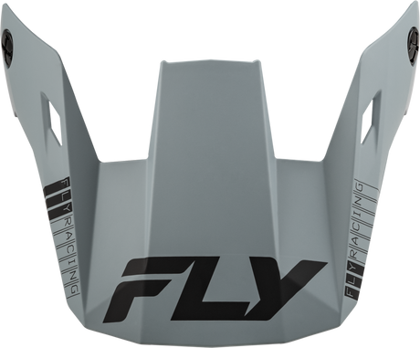Fly Racing Rayce Helmet Visor Matte Grey for Off-Road and Motocross Bikes - Fits Various Sizes XS to Large
