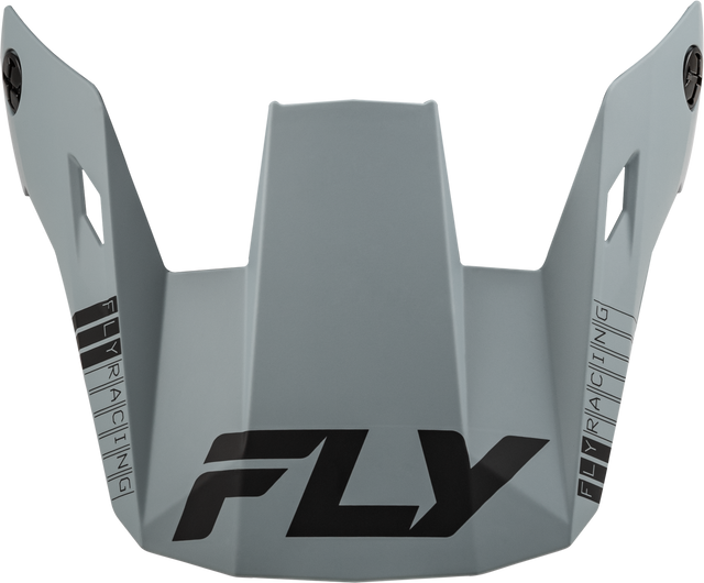 Fly Racing Rayce Helmet Visor Matte Grey for Off-Road and Motocross Bikes - Fits Various Sizes XS to Large